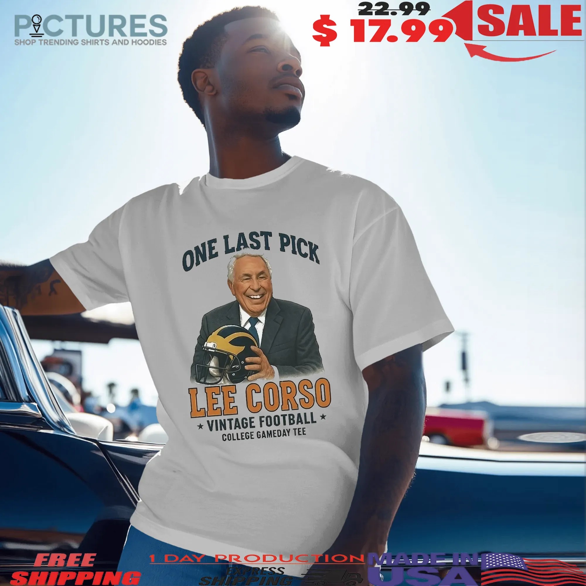 Lee Corso One Last Pick Vintage Football College Gameday T Shirt