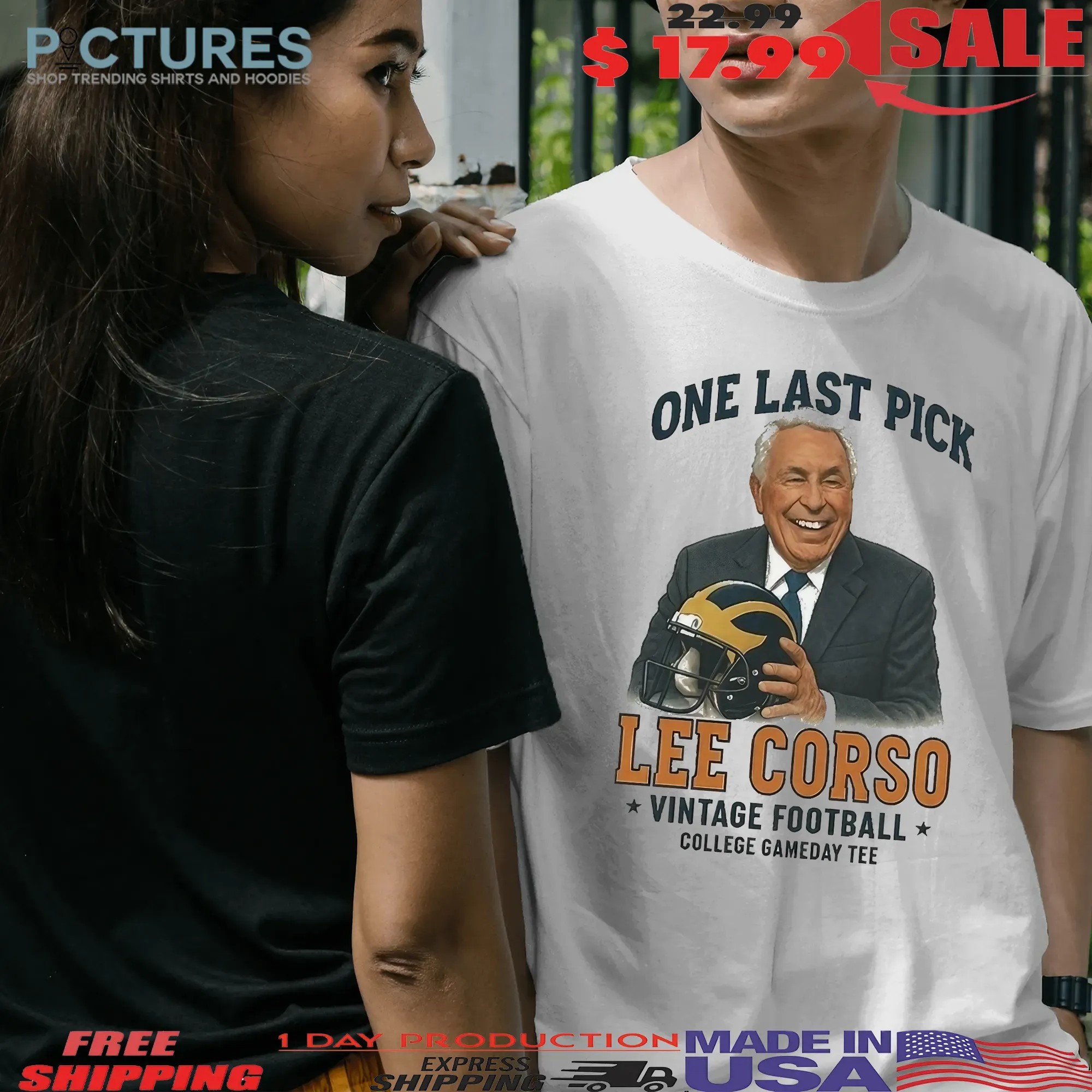 Lee Corso One Last Pick Vintage Football College Gameday T Shirt