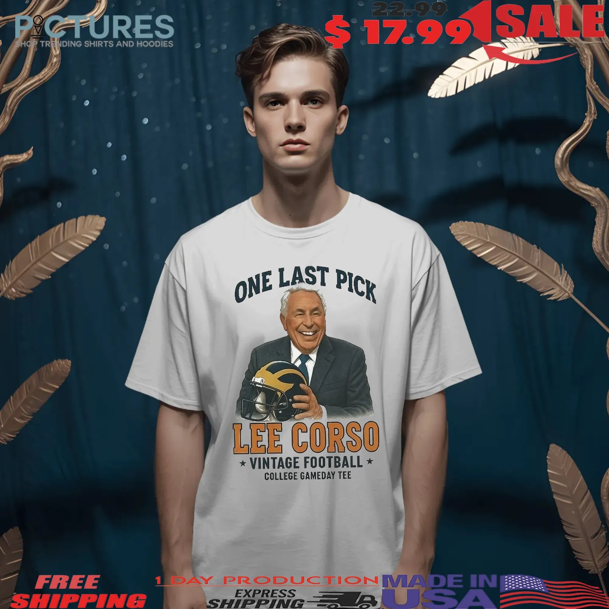Lee Corso One Last Pick Vintage Football College Gameday T Shirt