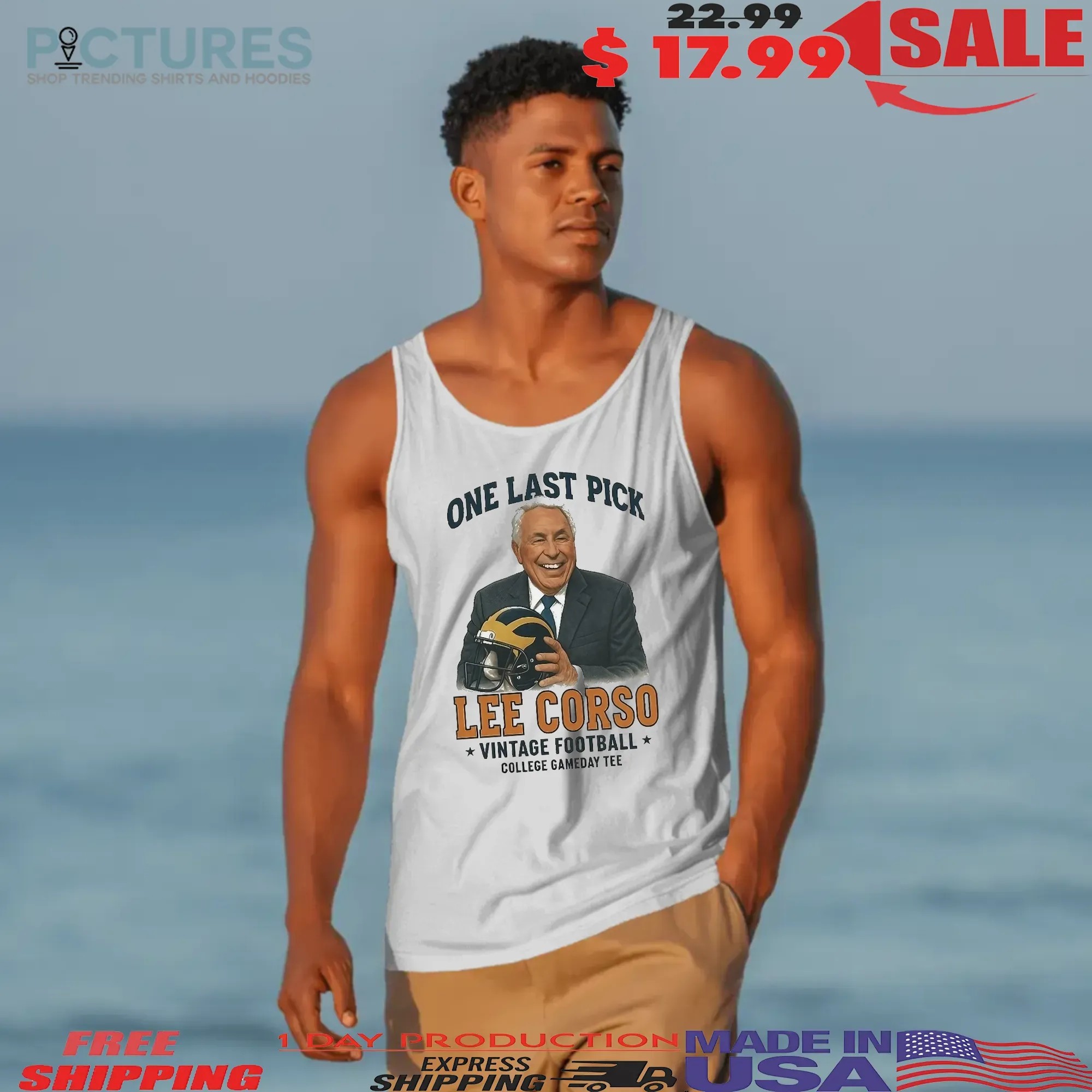 Lee Corso One Last Pick Vintage Football College Gameday T Shirt
