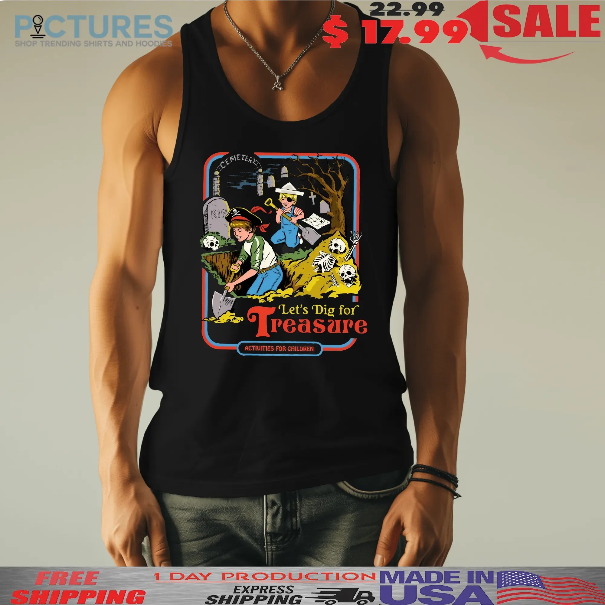 Let's Dig For Treasure Activities For Children Grave Robber Halloween T Shirt