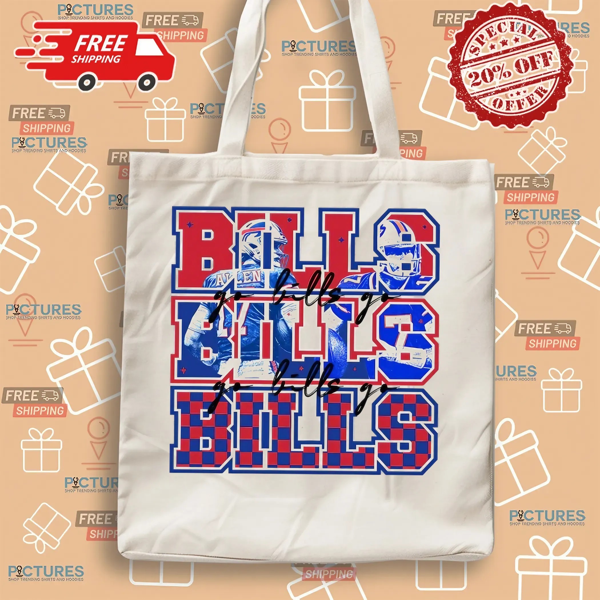 Let’s Go Bills Go Bills Go Bills Josh Allen Graphic T Shirt