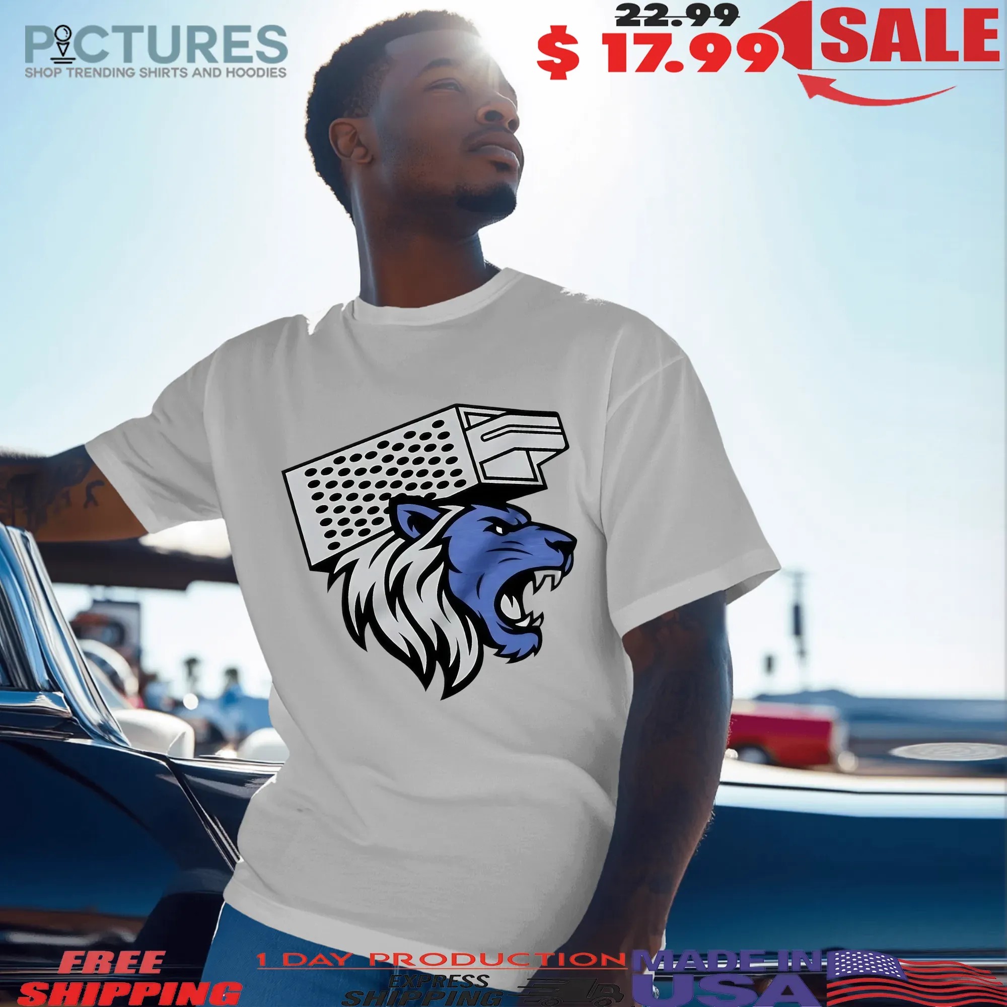 Lion Cheese Grater T Shirt