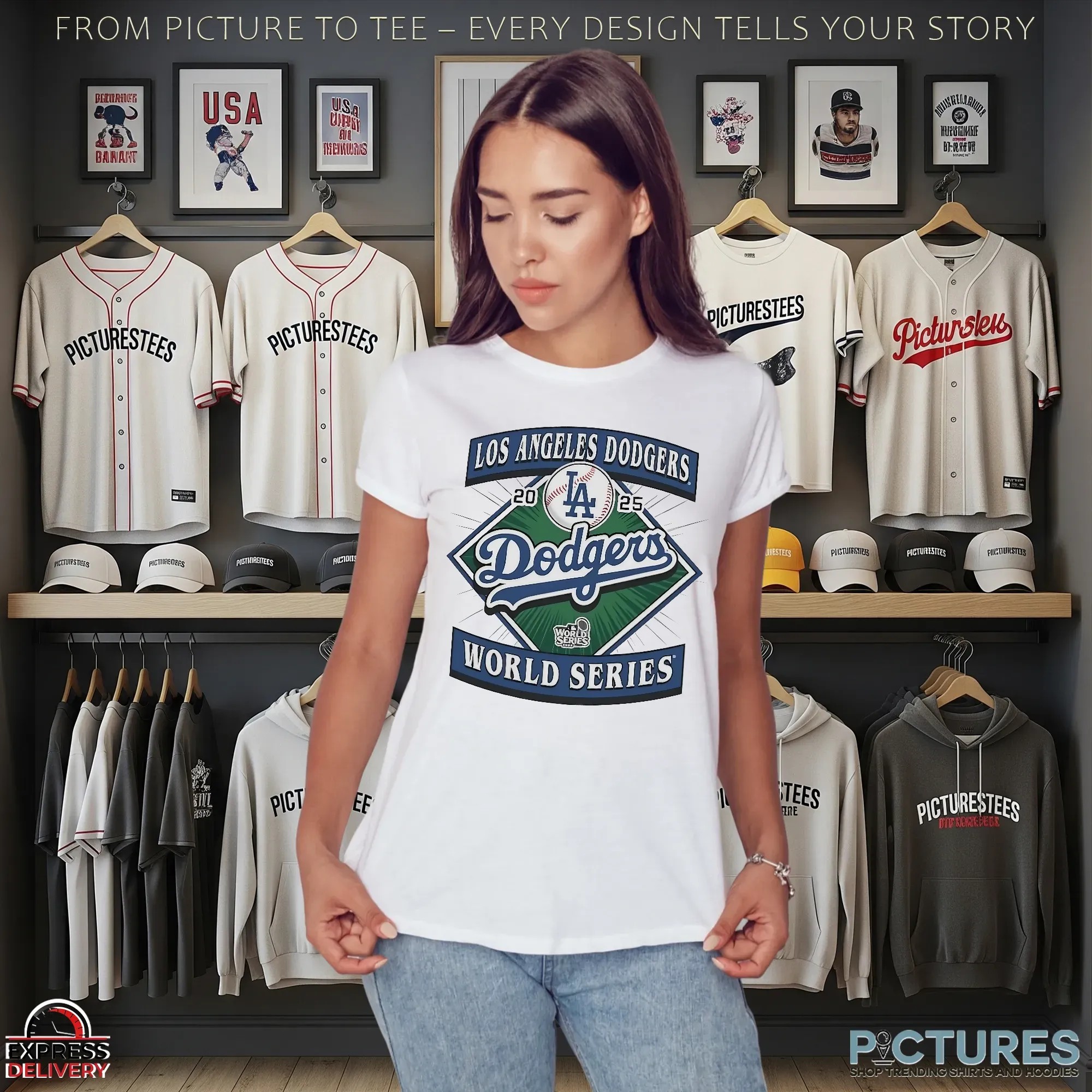 Los Angeles Dodgers 2025 World Series Champions Logo T Shirt