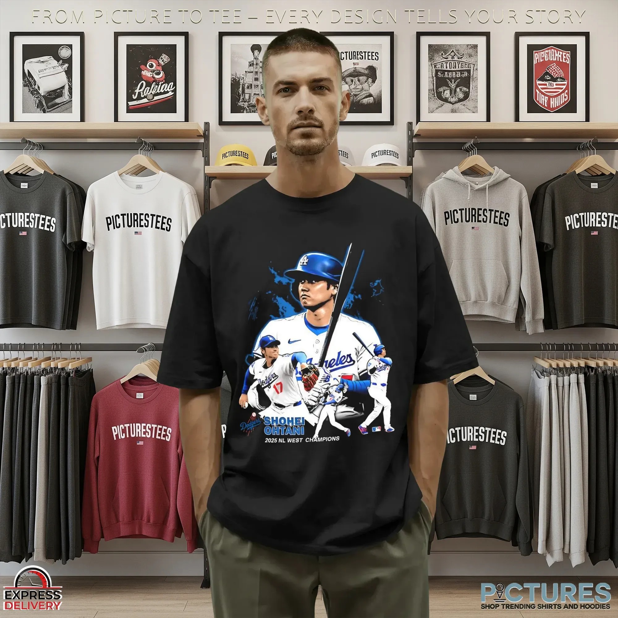 Los Angeles Dodgers Shohei Ohtani 2025 NL West Champions Bootleg T Shirt
