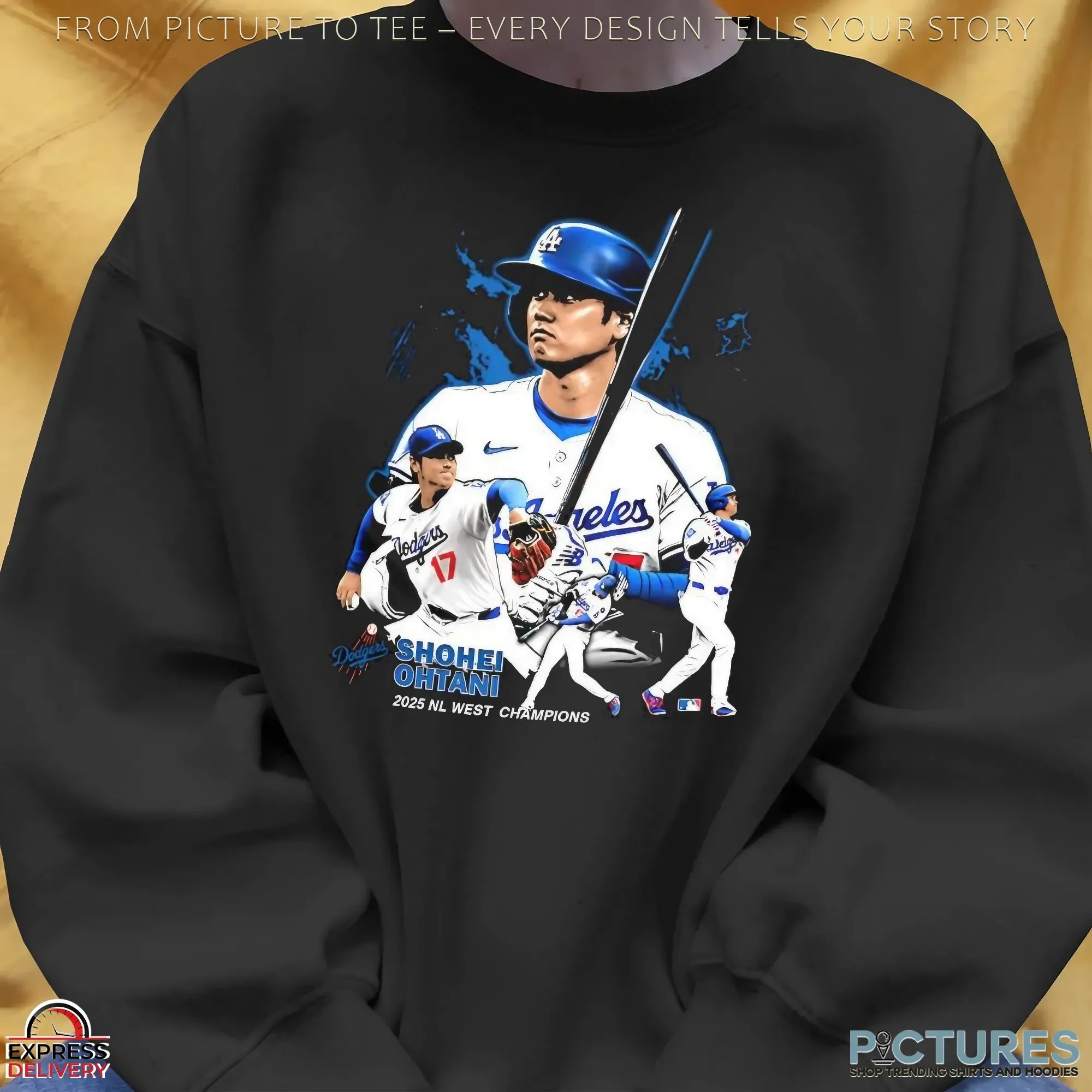 Los Angeles Dodgers Shohei Ohtani 2025 NL West Champions Bootleg T Shirt