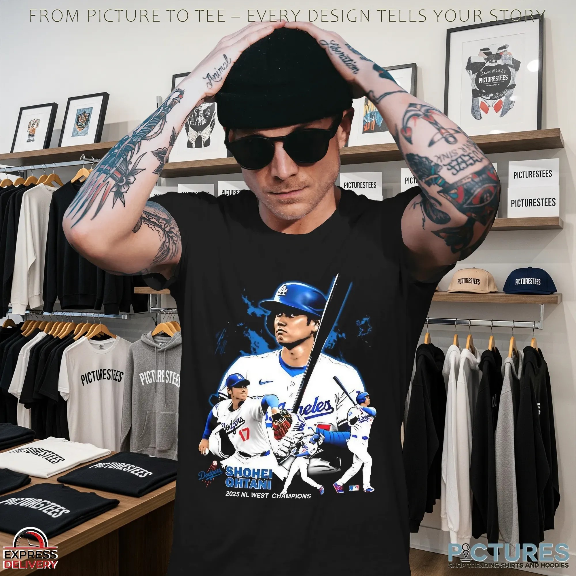 Los Angeles Dodgers Shohei Ohtani 2025 NL West Champions Bootleg T Shirt