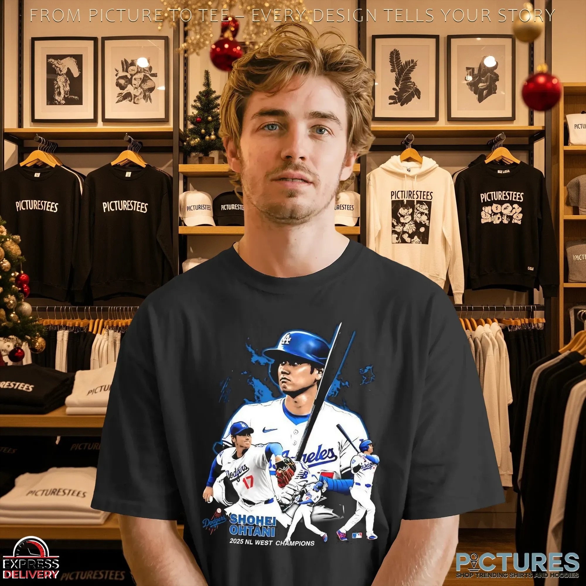 Los Angeles Dodgers Shohei Ohtani 2025 NL West Champions Bootleg T Shirt