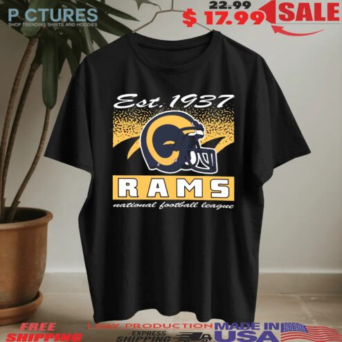 Los Angeles Rams Historic Waver Football Helmet National Football League T Shirt