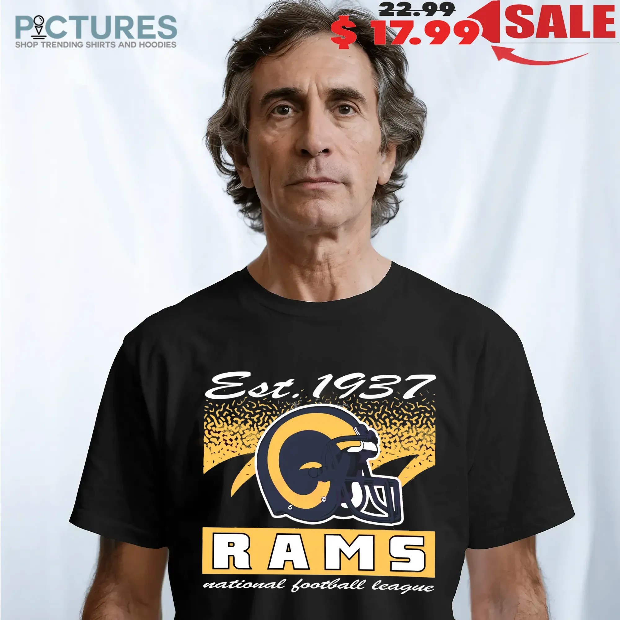 Los Angeles Rams Historic Waver Football Helmet National Football League T Shirt