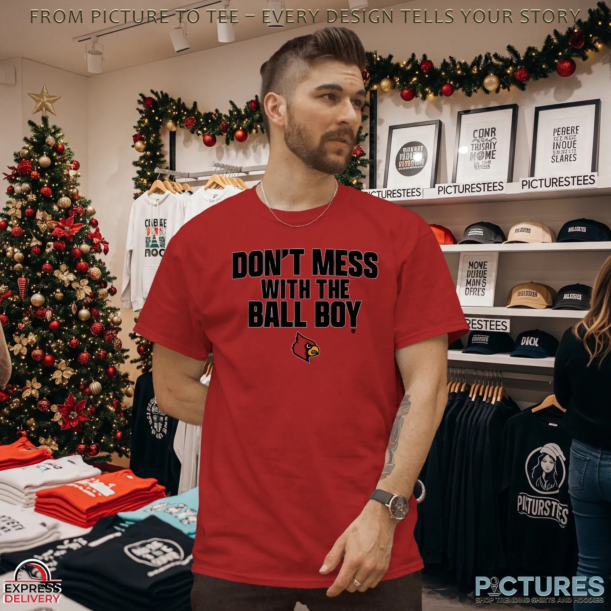 Louisville Cardinals Football Don't Mess With The Ball Boy Graphic T Shirt