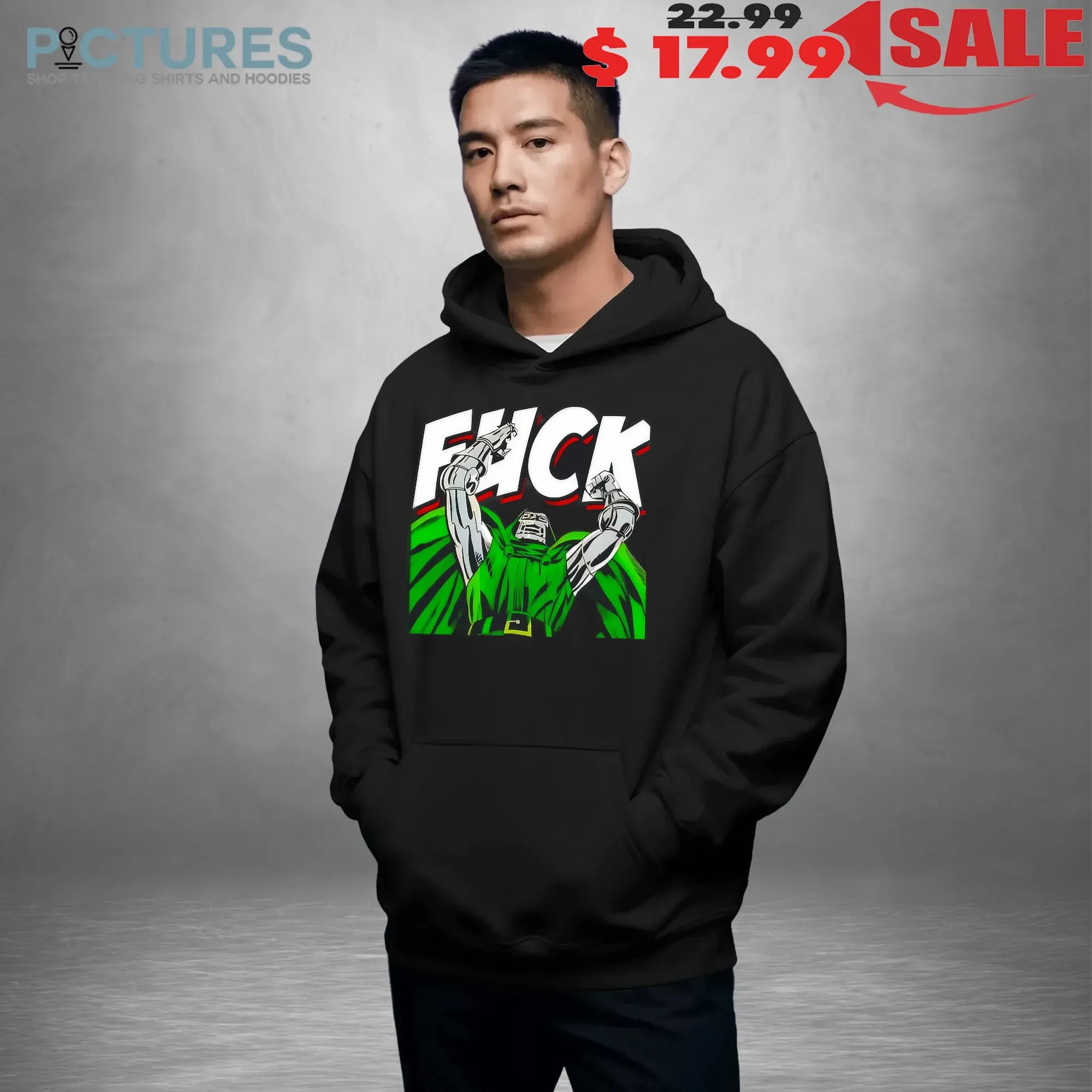 Marvel Doctor Doom Fuck Comic Villain Green Cape Illustration T Shirt