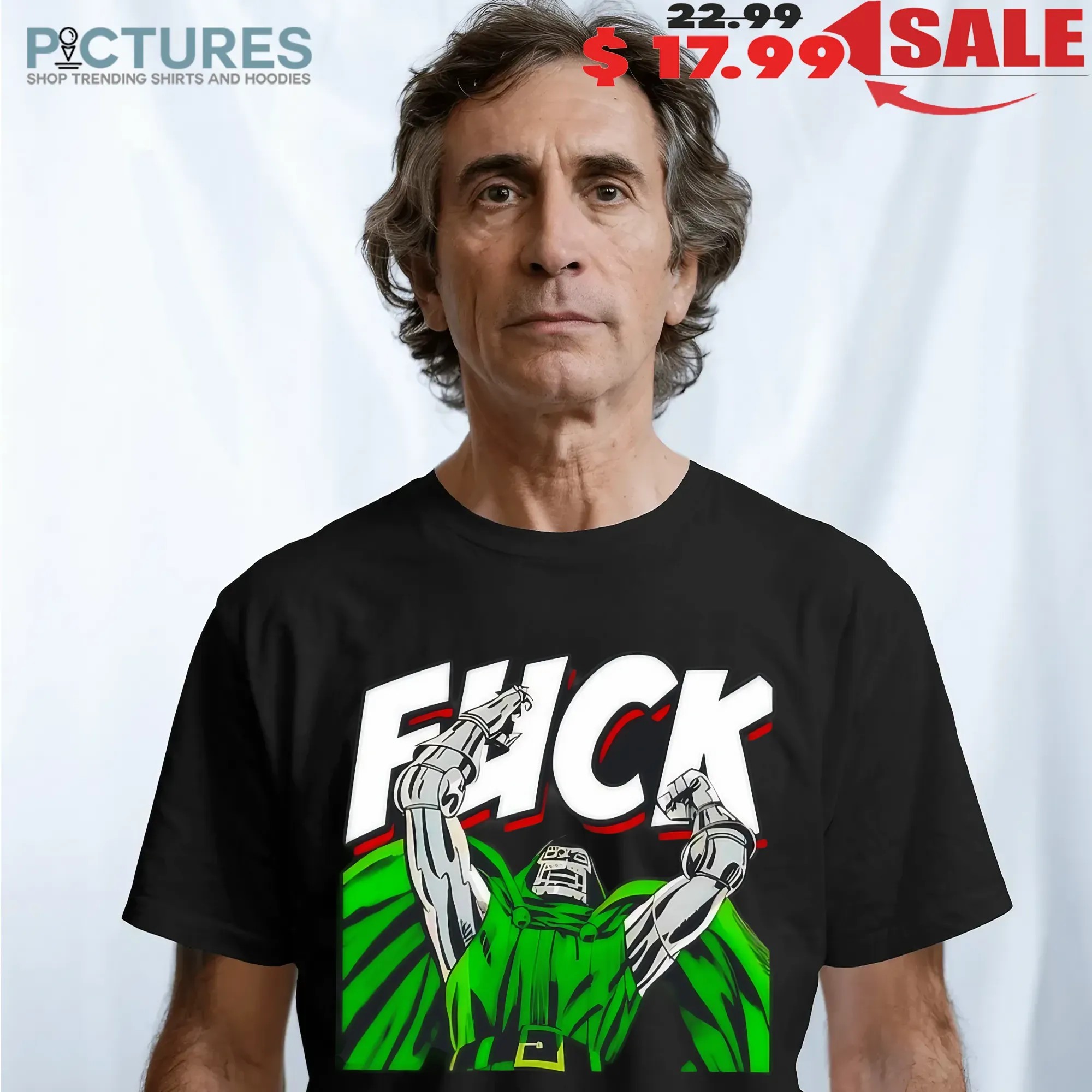 Marvel Doctor Doom Fuck Comic Villain Green Cape Illustration T Shirt