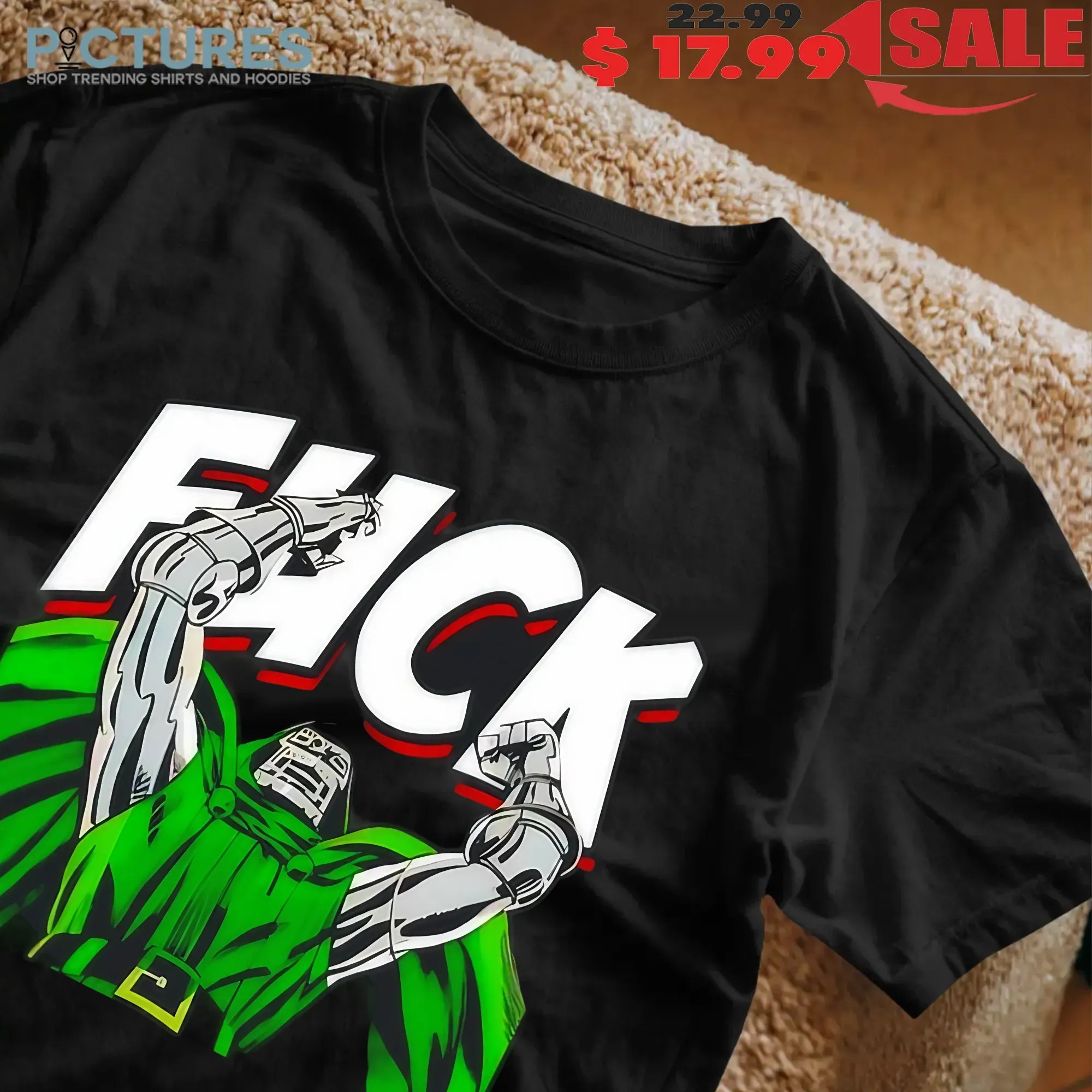 Marvel Doctor Doom Fuck Comic Villain Green Cape Illustration T Shirt