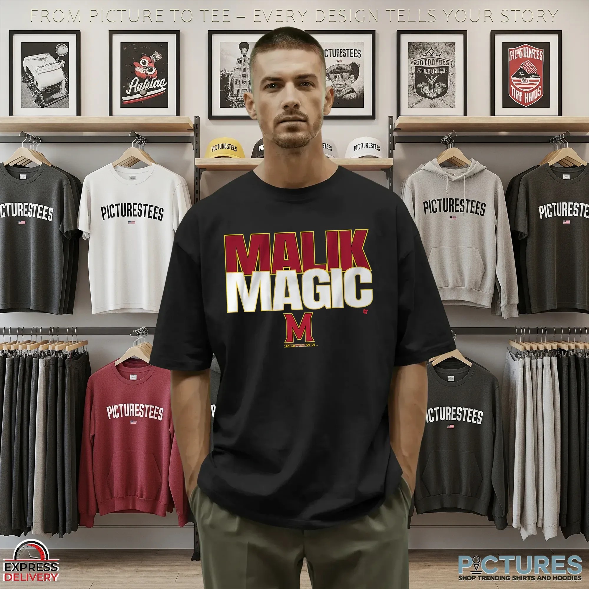 Maryland Football Malik Washington Magic Graphic T Shirt