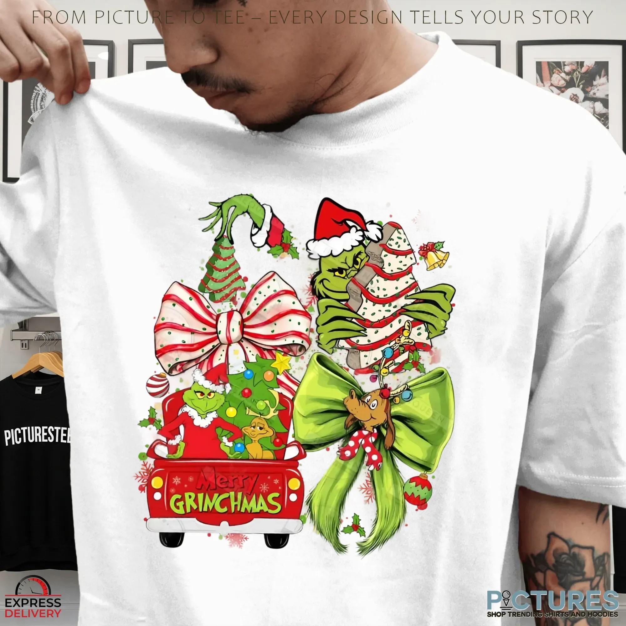 Merry Grinchmas Christmas Mean Grinch Family Christmas Movie Christmas Cartoon Disney Christmas T Shirt