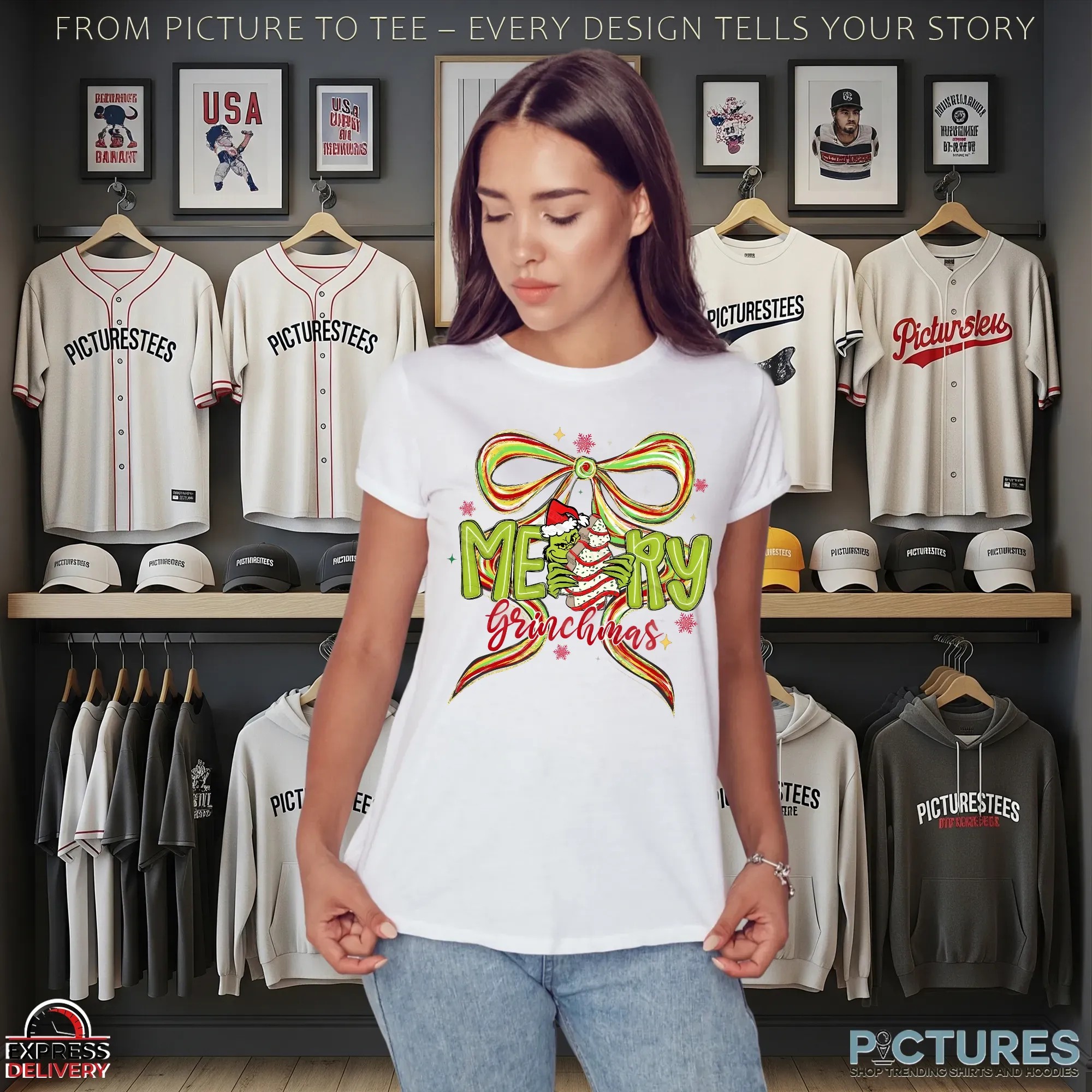 Merry Grinchmas Grinch Mean Guy Cartoon How the Grinch Stole Christmas T Shirt