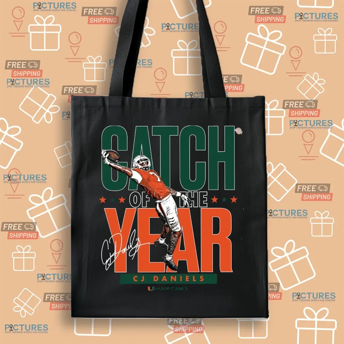 Miami Hurricanes CJ Daniels Catch of the Year Signature T Shirt