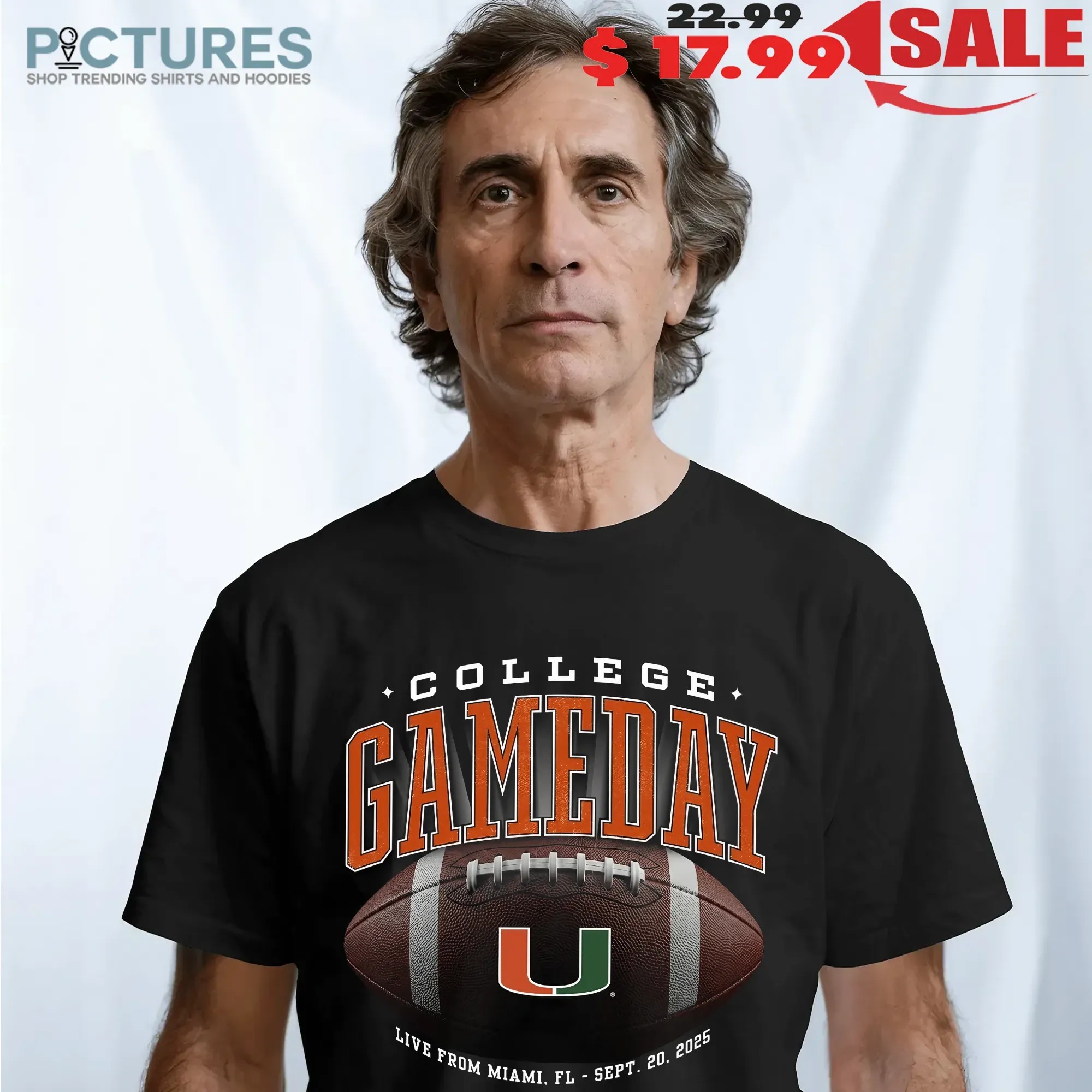Miami Hurricanes ESPN College GameDay Live From Miami Football T Shirt