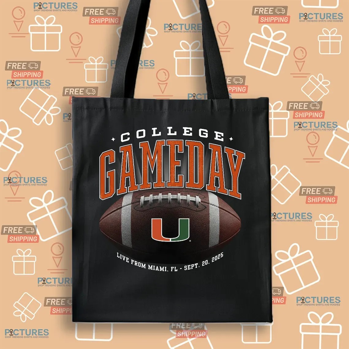 Miami Hurricanes ESPN College GameDay Live From Miami Football T Shirt