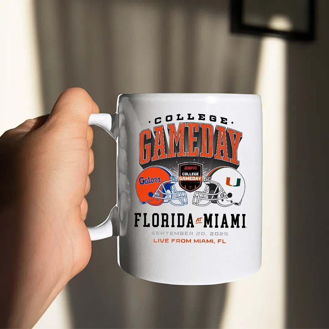Miami Hurricanes ESPN College GameDay White Florida vs Miami Matchup T Shirt