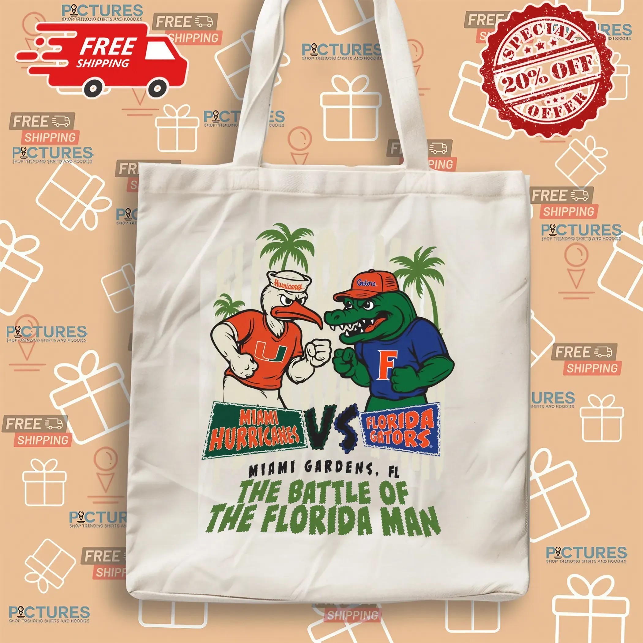 Miami Hurricanes Vs Florida Gator The Battle Of The Florida Man Mascots T Shirt