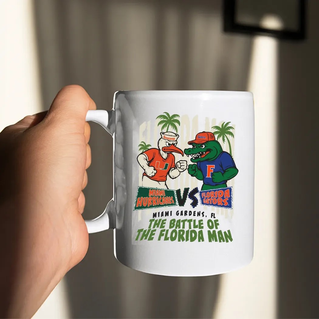 Miami Hurricanes Vs Florida Gator The Battle Of The Florida Man Mascots T Shirt