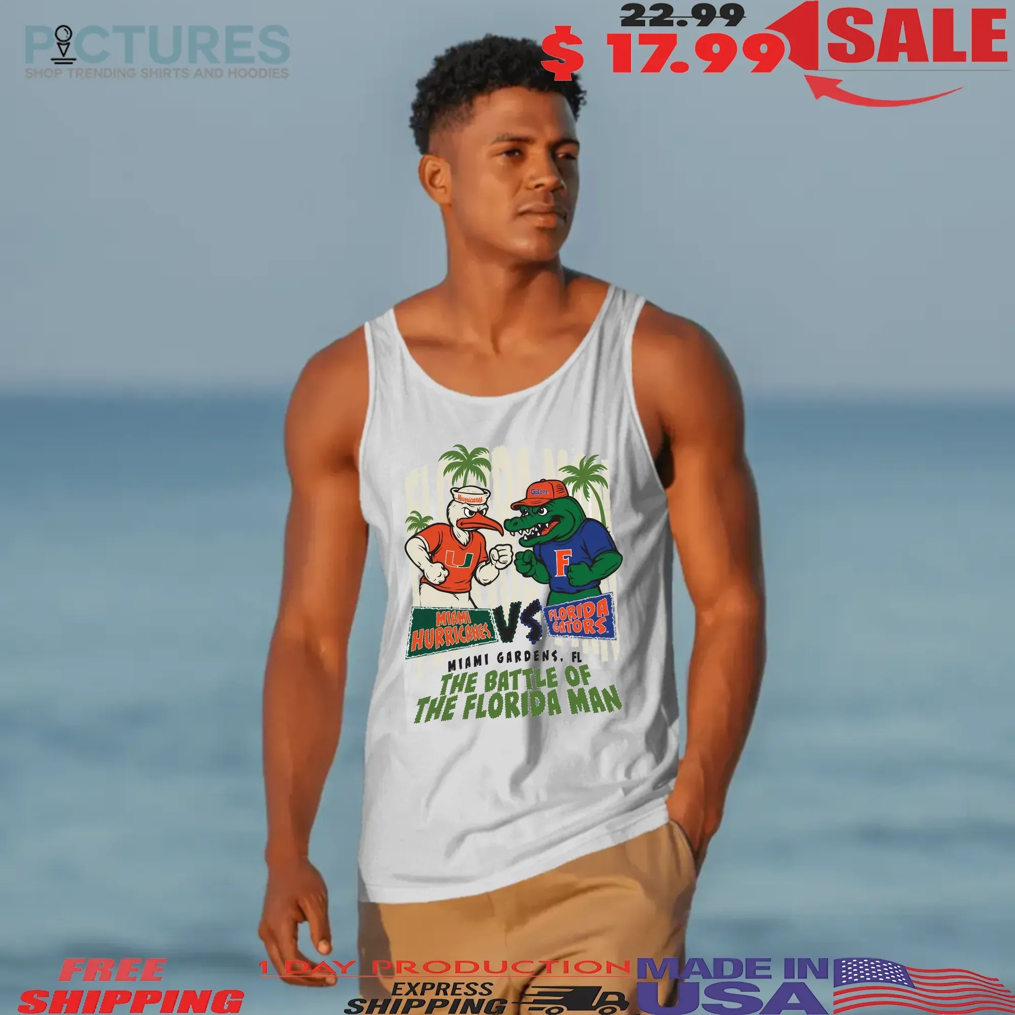 Miami Hurricanes Vs Florida Gator The Battle Of The Florida Man Mascots T Shirt