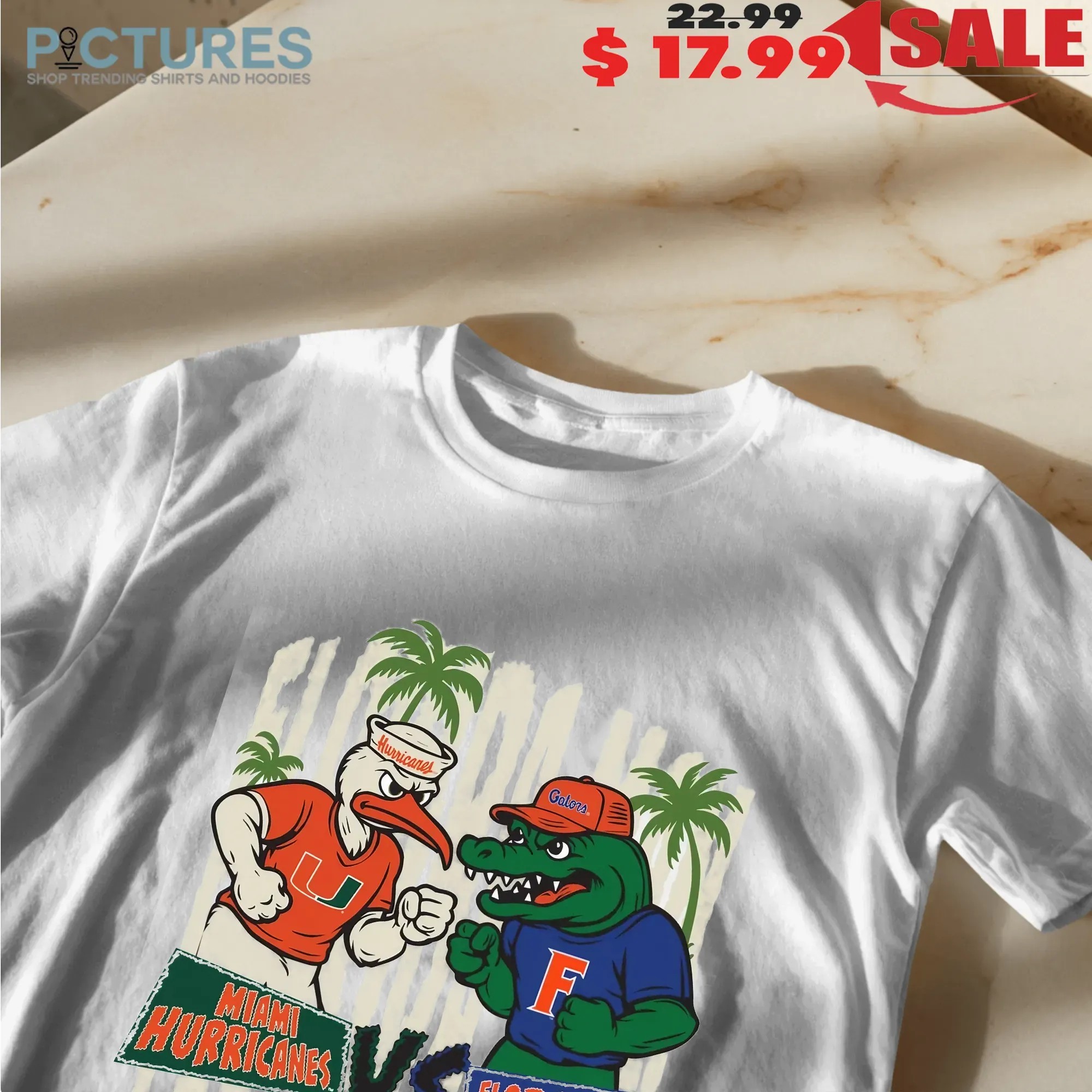 Miami Hurricanes Vs Florida Gator The Battle Of The Florida Man Mascots T Shirt