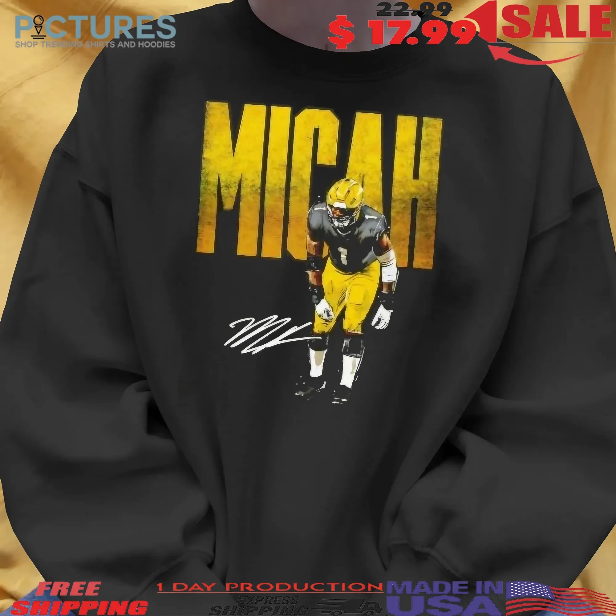 Micah Parsons Green Bay Packers Bold Football Signature Graphic T Shirt Micah Parsons Green Bay Packers Bold Football Signature Graphic T Shirt