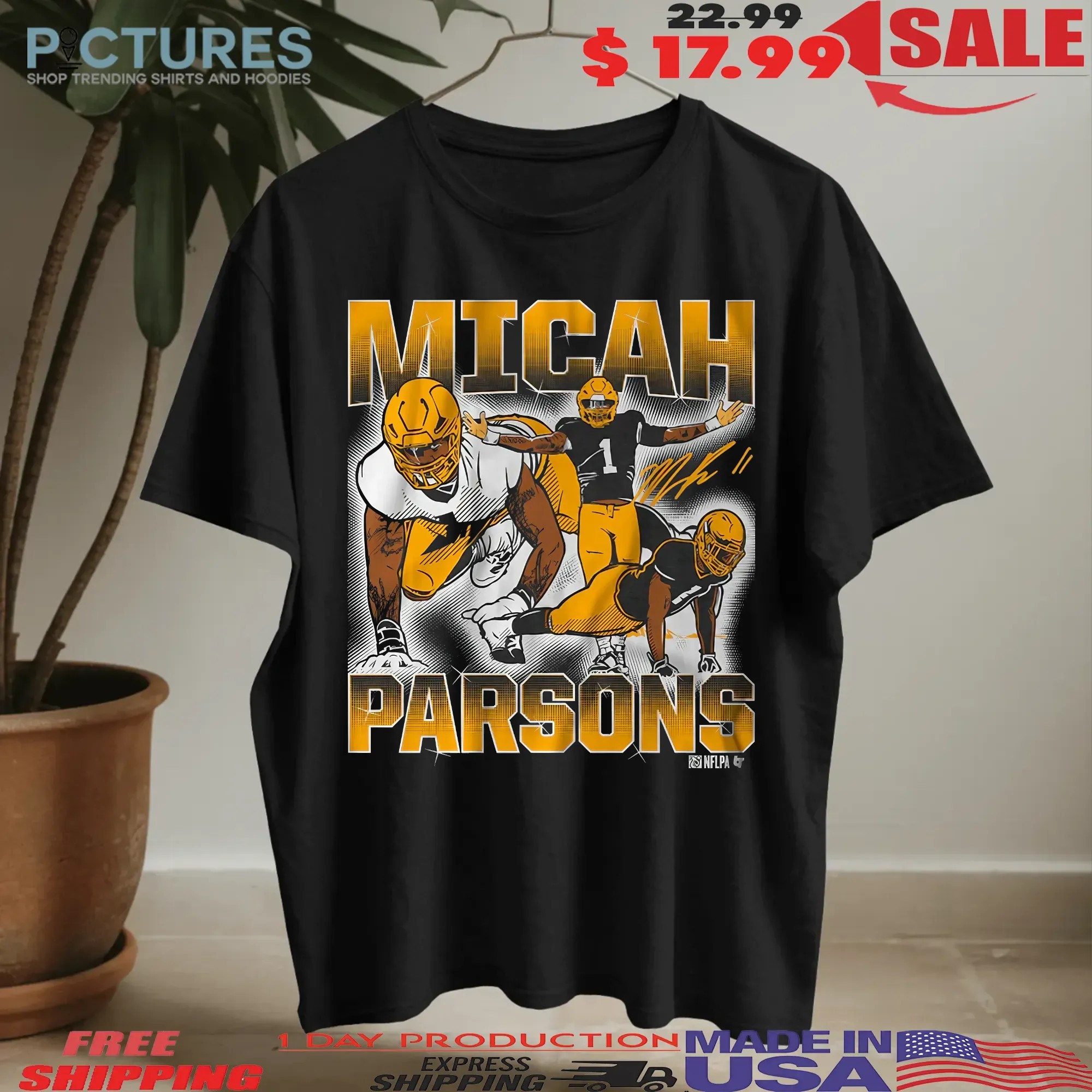 Micah Parsons Masterpiece Vintage Bootleg Graphic T Shirt