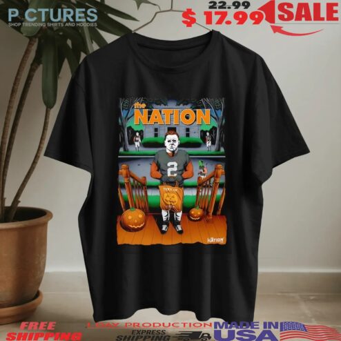 Michael Myers With Halloween Horror Film Characters The Nation Trick Or Treat T Shirt