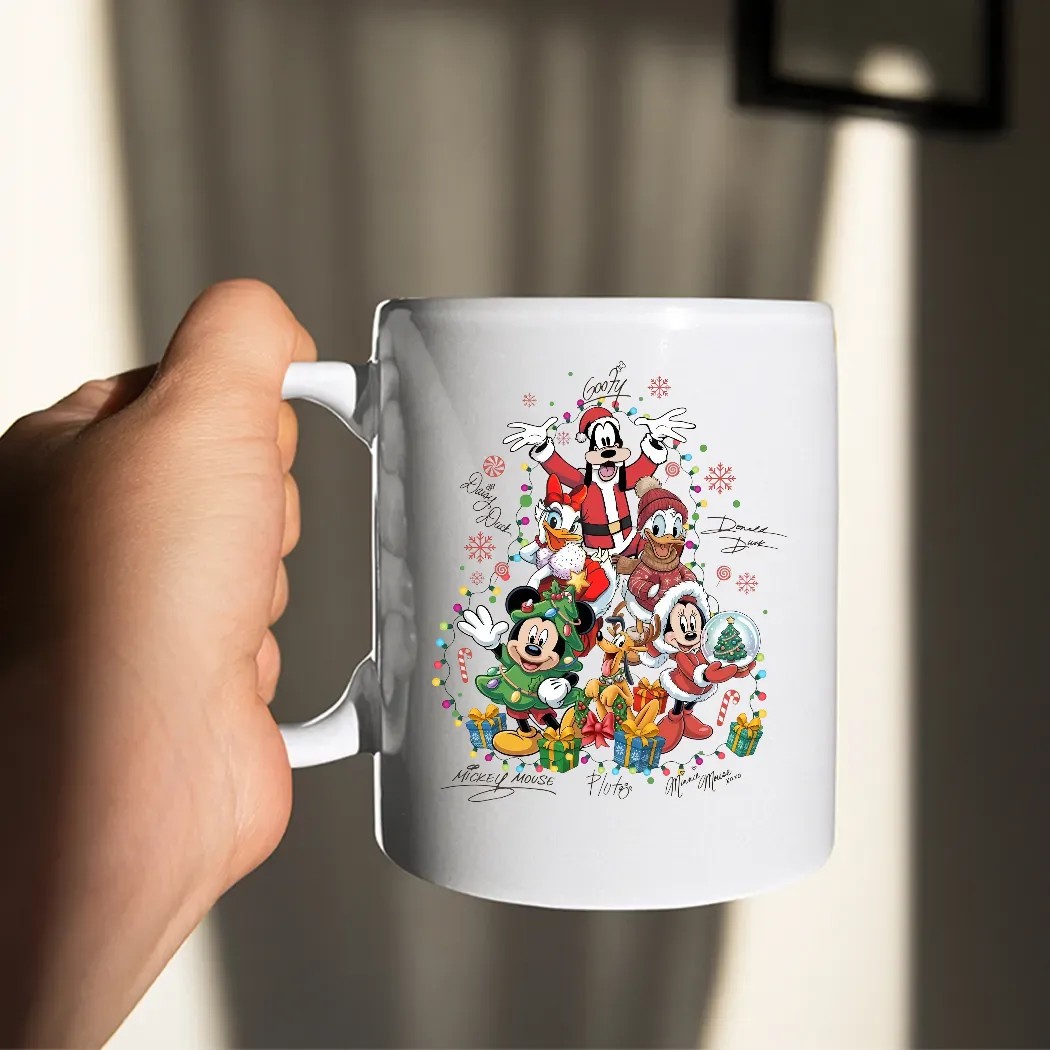 Mickey and Friends Goofy Daisy Duck Donald Duck Pluto Minnie Mouse Christmas Tree T Shirt Mickey and Friends Goofy Daisy Duck Donald Duck Pluto Minnie Mouse Christmas Tree T Shirt