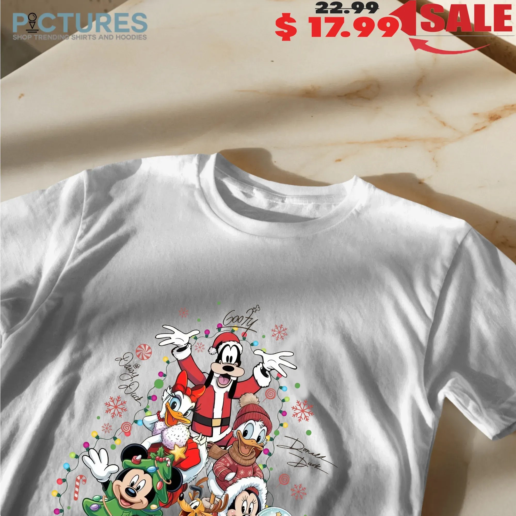 Mickey and Friends Goofy Daisy Duck Donald Duck Pluto Minnie Mouse Christmas Tree T Shirt Mickey and Friends Goofy Daisy Duck Donald Duck Pluto Minnie Mouse Christmas Tree T Shirt