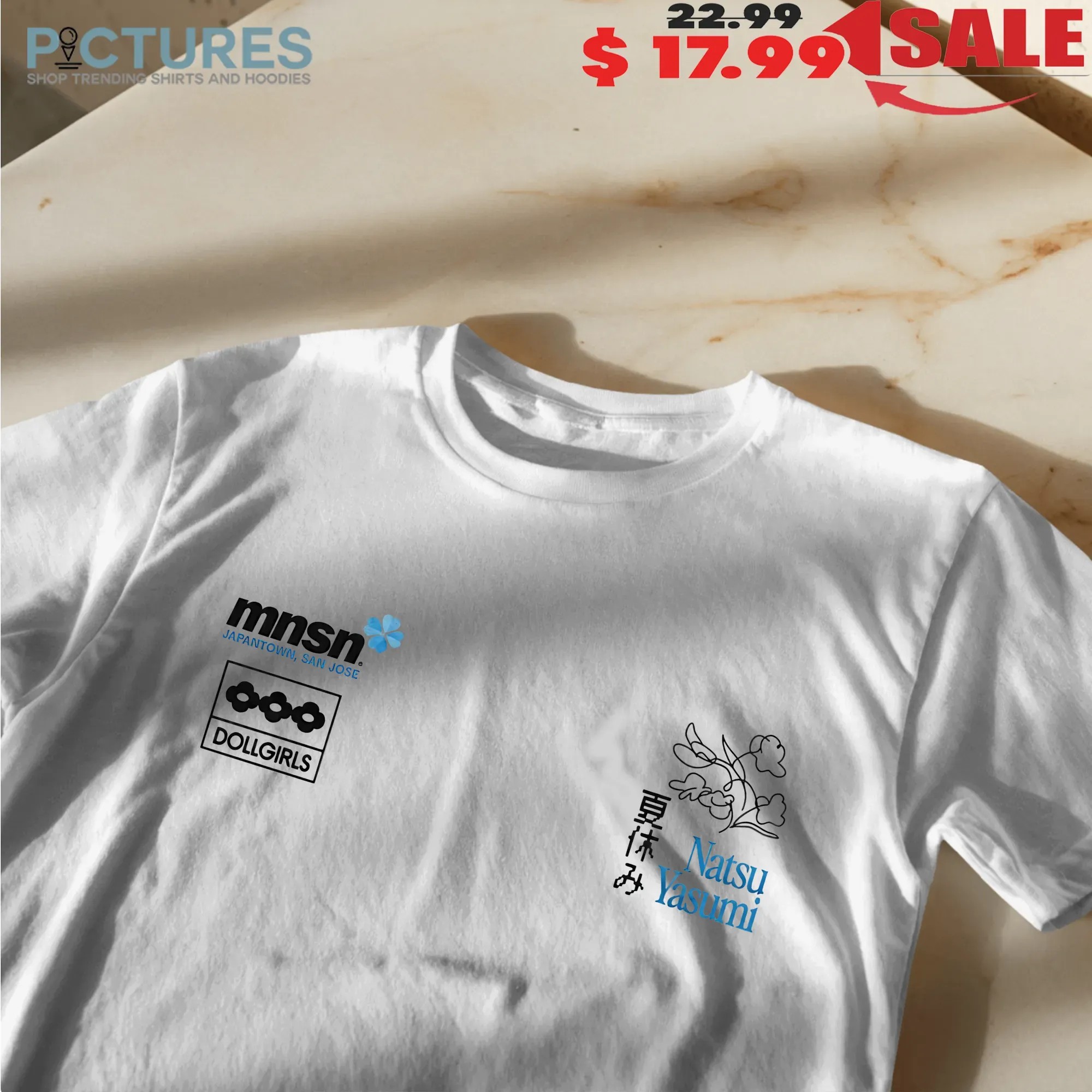 Minasan X Dolgirls Summer Vacation Natsuyasumi Japantown San Jose Double Sided T Shirt