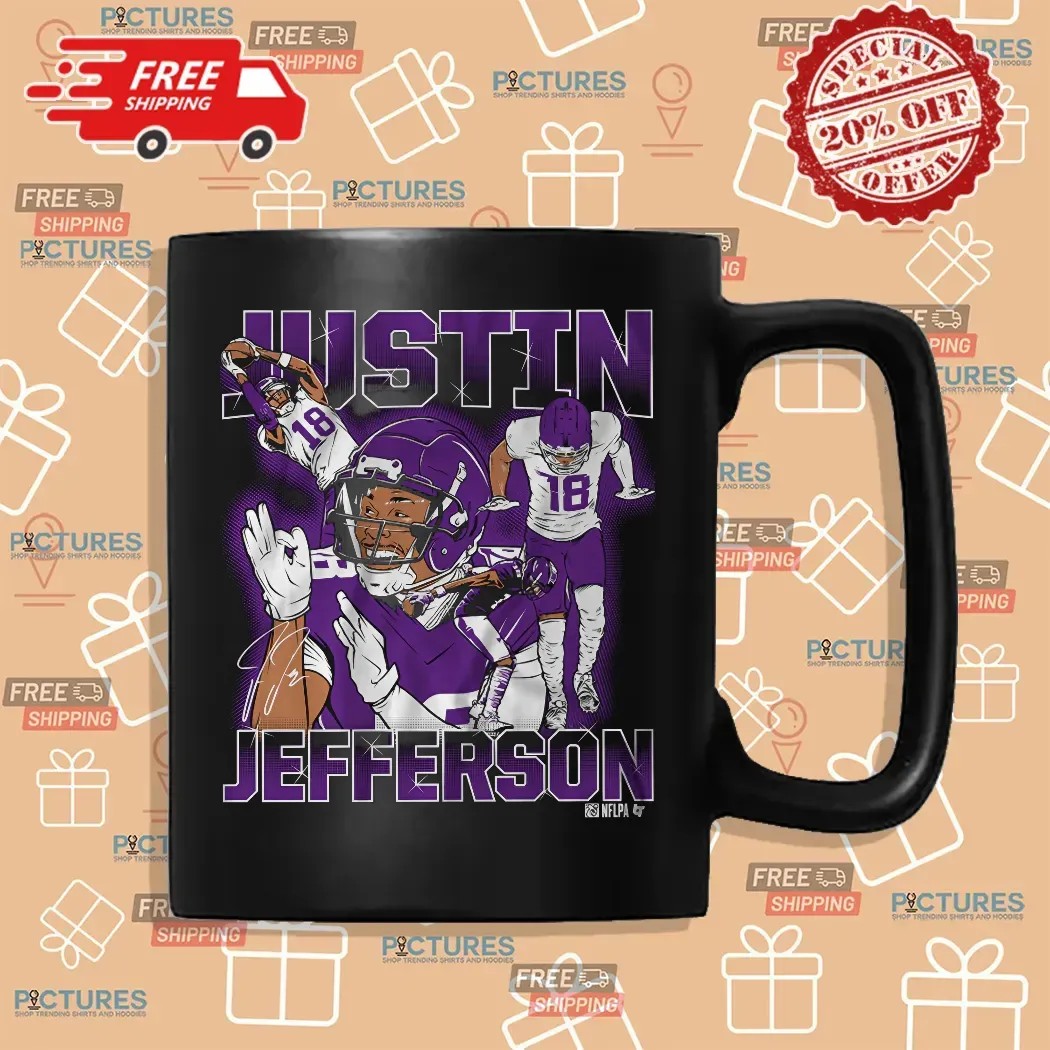 Minnesota Vikings Justin Jefferson Masterpiece Vintage Bootleg Graphic T Shirt
