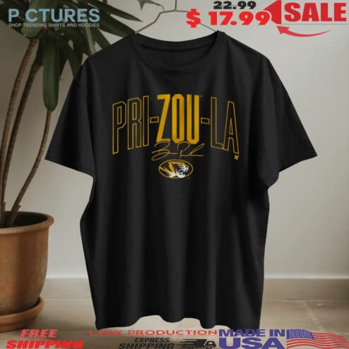 Missouri Football Beau Pribula Pri-zou-la Graphic T Shirt