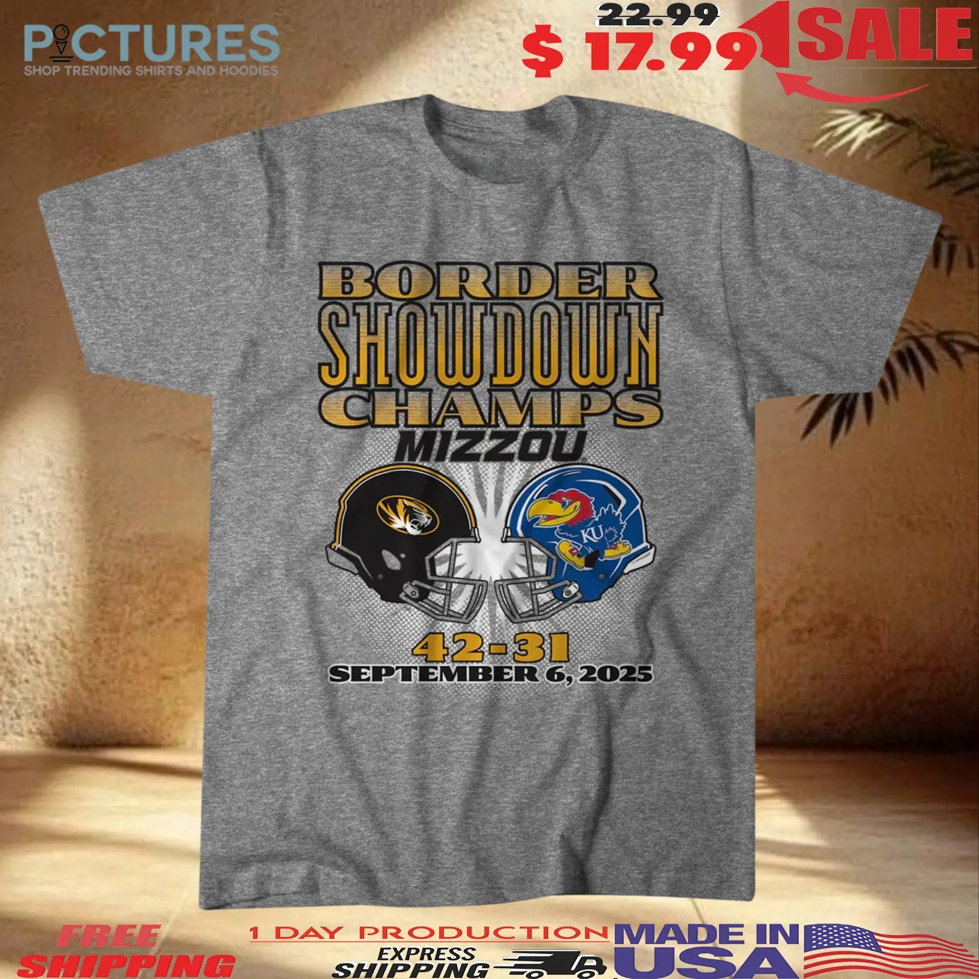 Missouri Tigers Football Border Showdown Champs Mizzou 42 31 September 2025 T Shirt