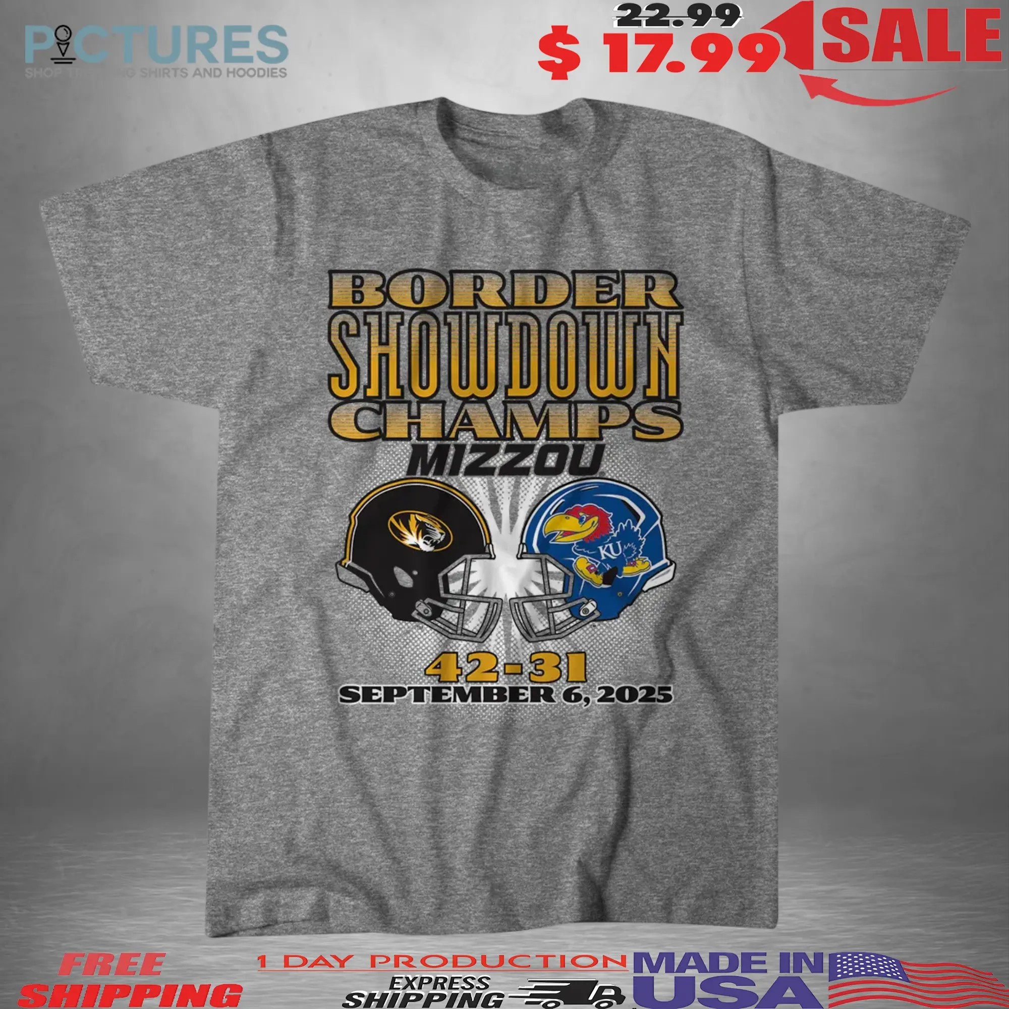 Missouri Tigers Football Border Showdown Champs Mizzou 42 31 September 2025 T Shirt