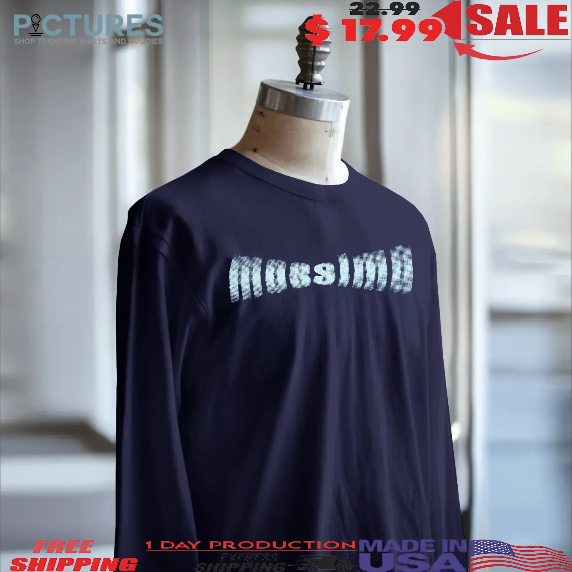 Mossimo Motion Blur Logo Vintage T Shirt