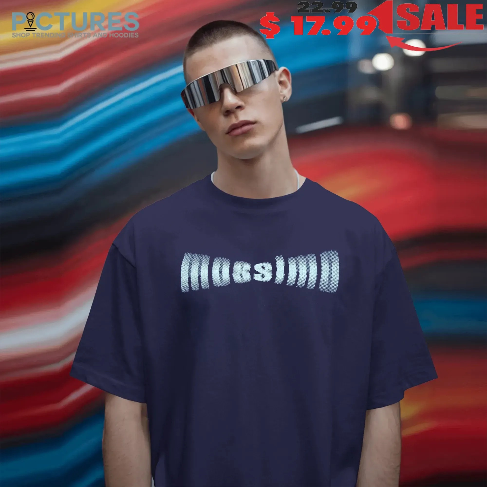 Mossimo Motion Blur Logo Vintage T Shirt