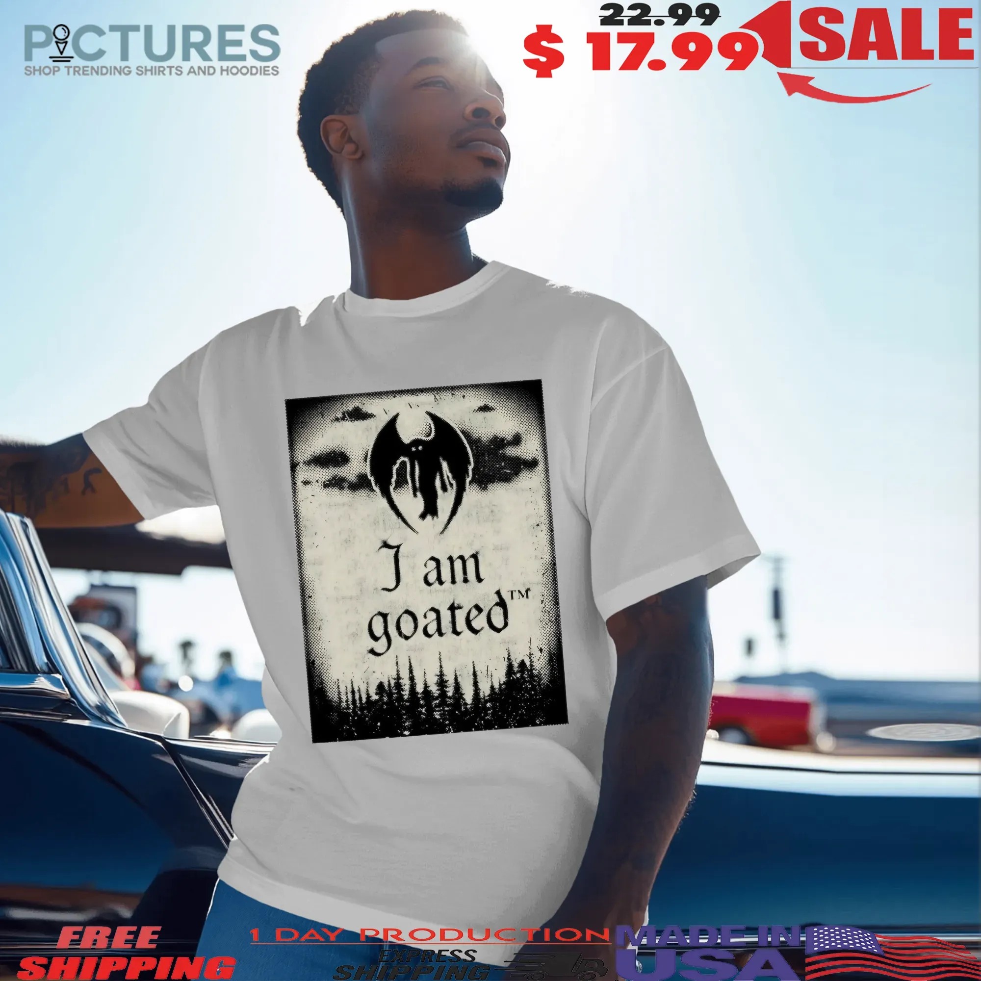 Mothman I Am Goated T Shirt
