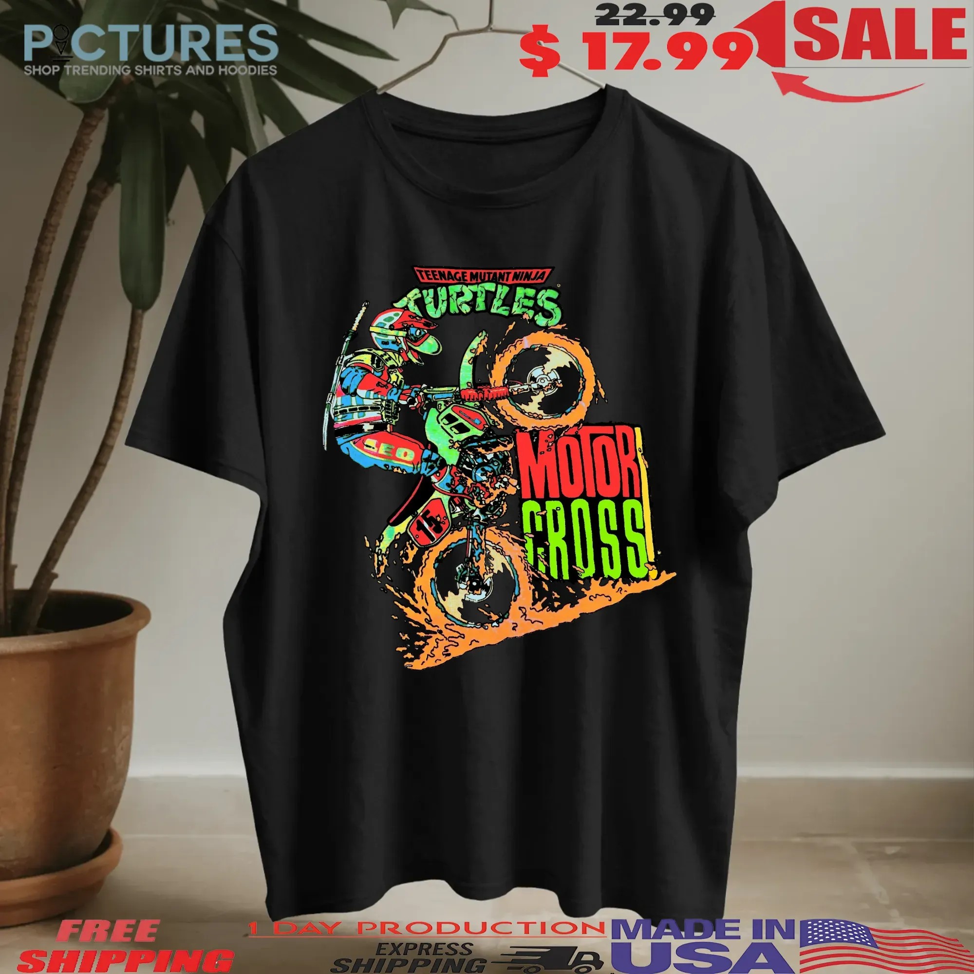 Motocross Teenage Mutant Ninja Turtles Graphic T Shirt