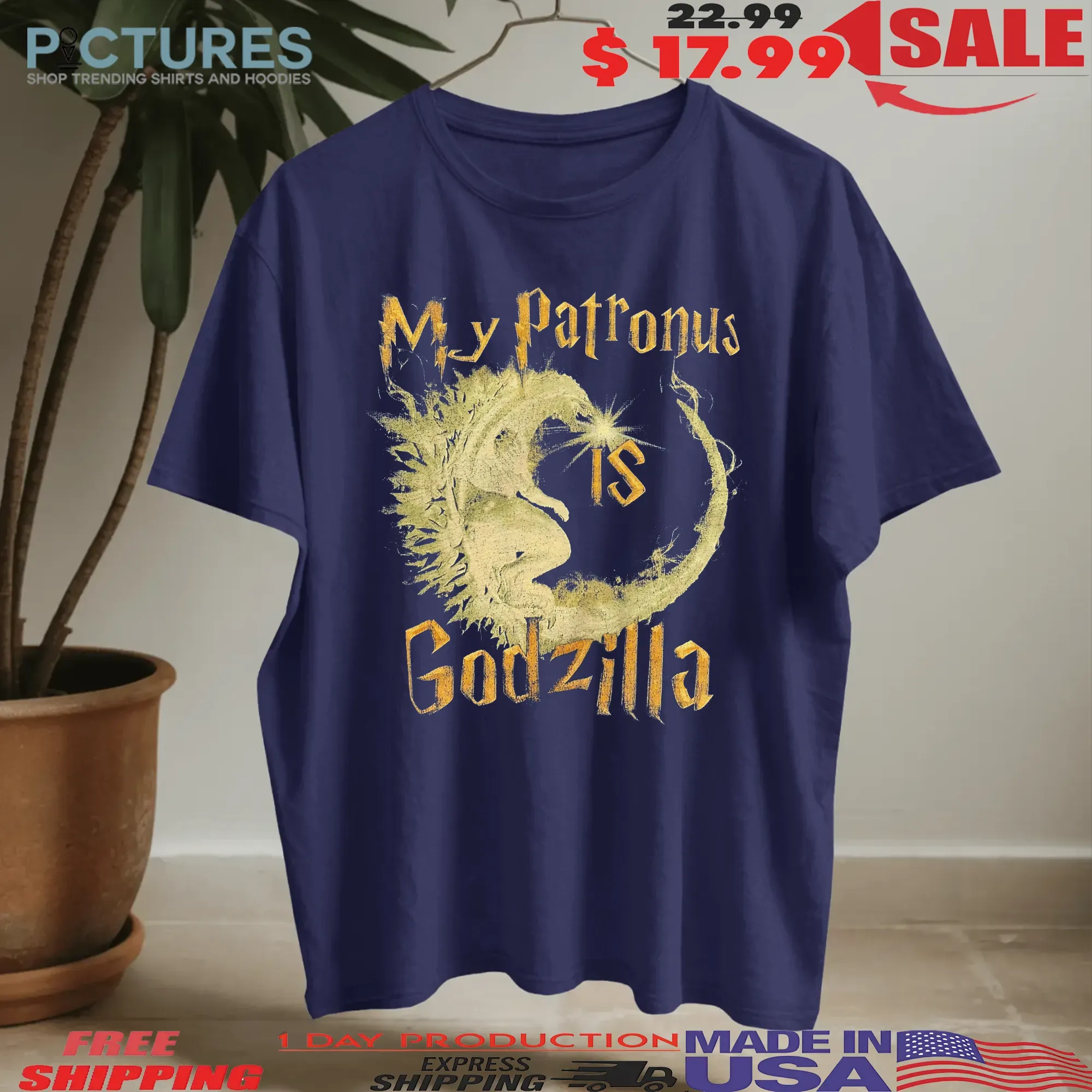 My Patronus Is Godzilla HP Shirt