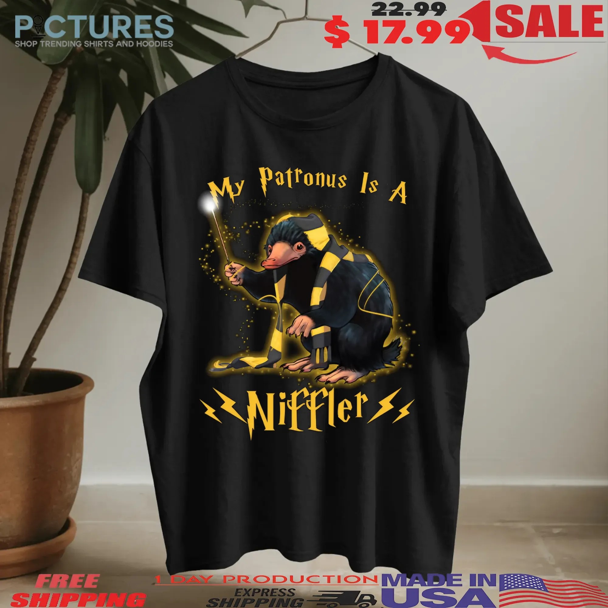 My Patronus Is A Niffler Parody T Shirt