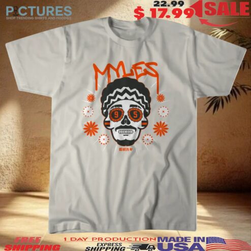 Myles Garrett Cleveland Browns Sugar Skull Remix Football Halloween T Shirt