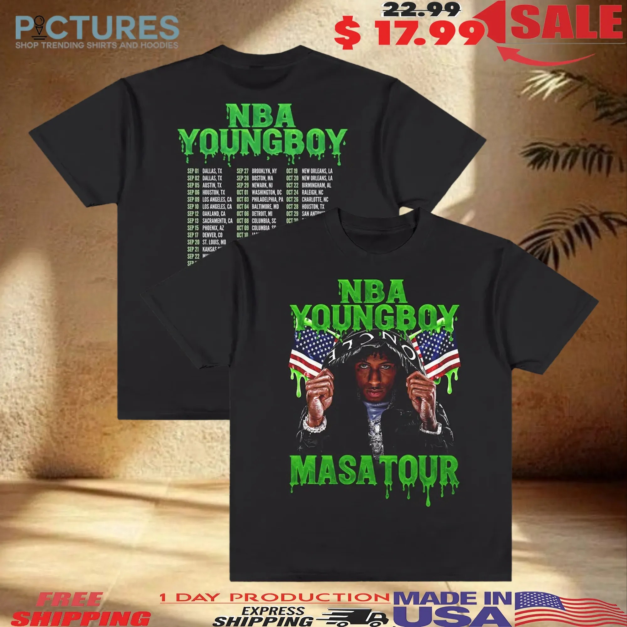 NBA Youngboy Masa Tour Date 2025 T Shirt