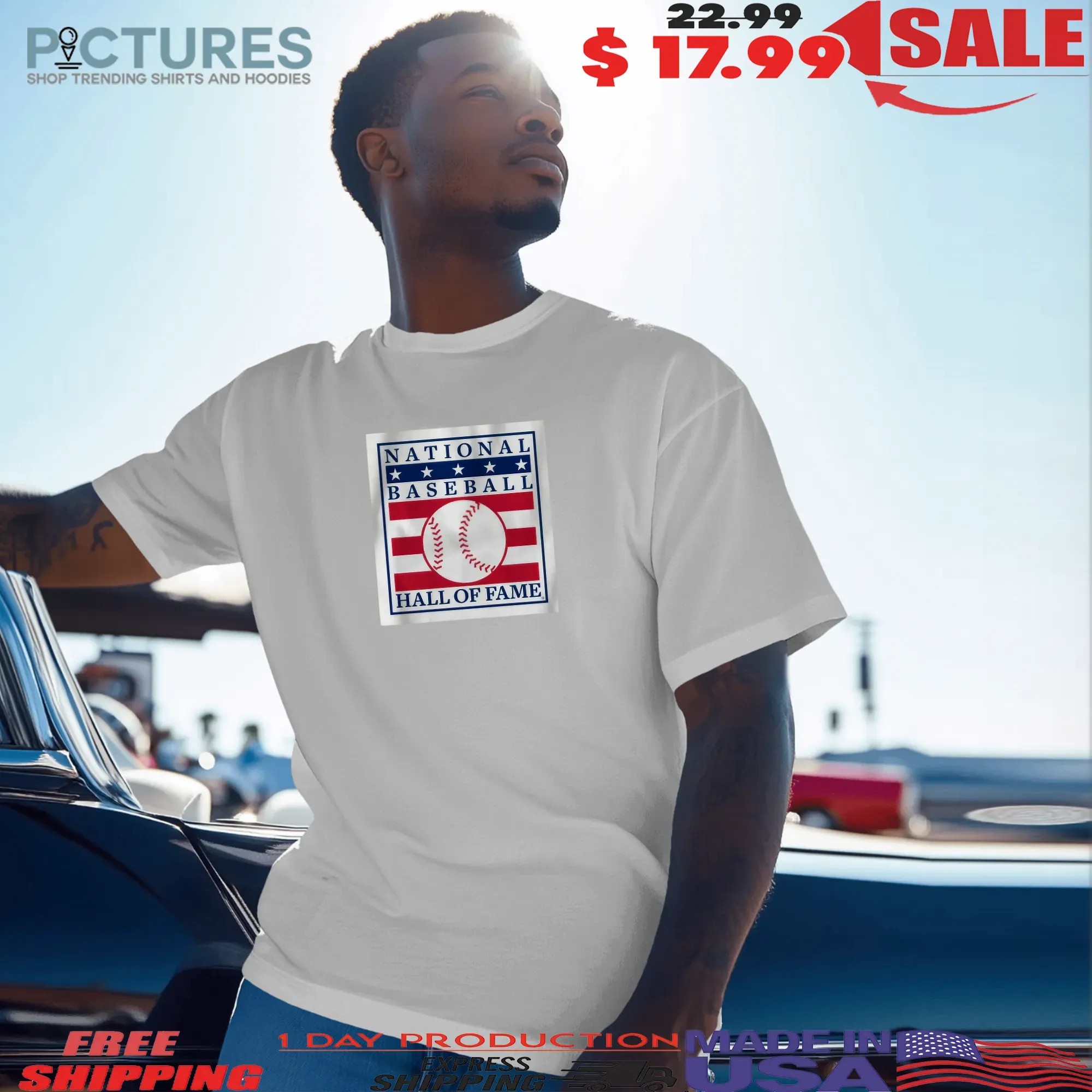 National Baseball Hall of Fame Primary Logo Natural T Shirt