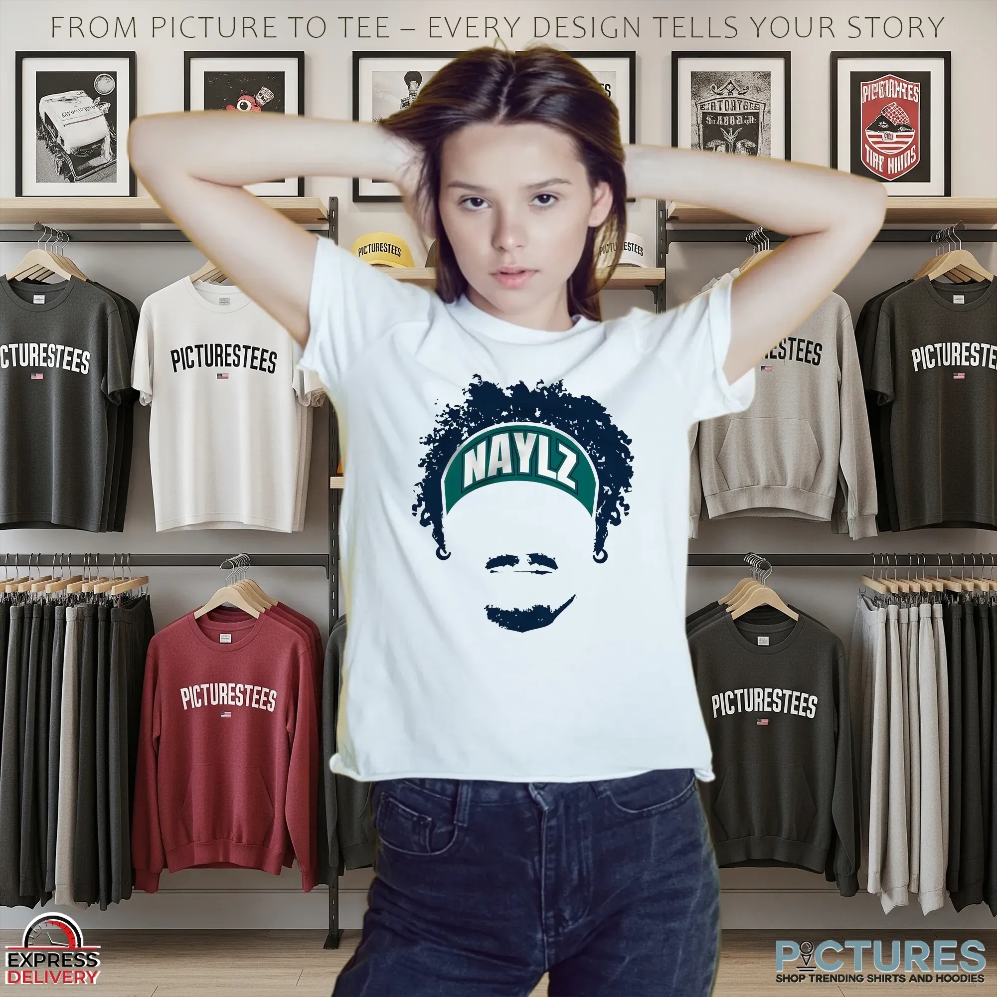 Naylz Mlb Seattle Mariners Josh Naylor Big Head T Shirt