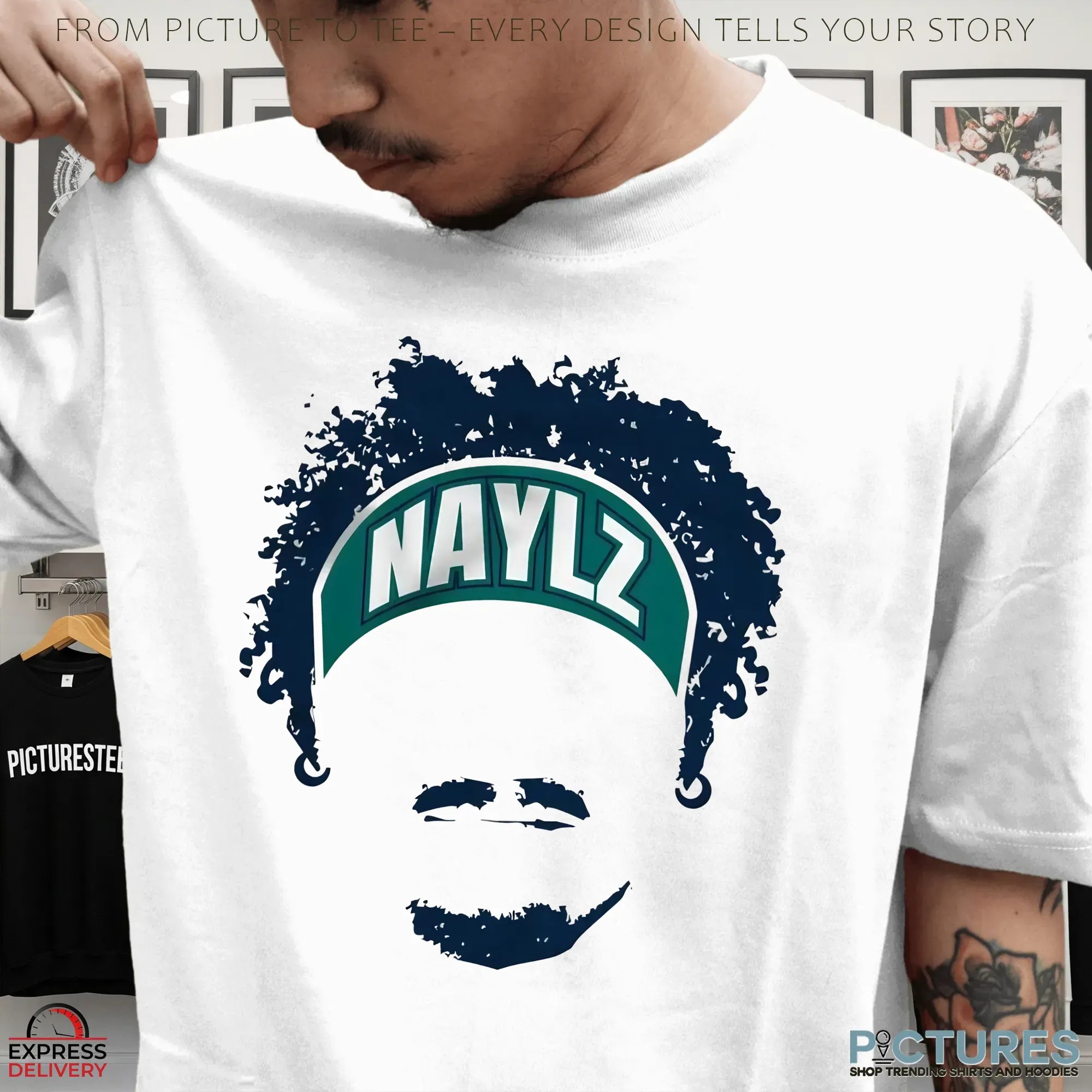 Naylz Mlb Seattle Mariners Josh Naylor Big Head T Shirt